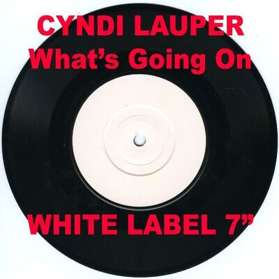 CYNDI LAUPER – What’s Going On - WHITE LABEL 7” Promo Single (1987) [VG+] RARE