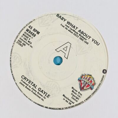 Crystal Gayle Baby What About You 1982 7" Single Vinyl Record W9488