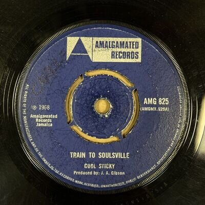 COOL STICKY - TRAIN TO SOULVILLE/CINDERELLA - ORG UK AMALGAMATED 7" CLIP -AMG825