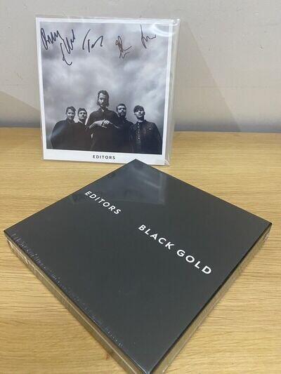 Editors Black Gold LIMITED EDT 8×7" VINYL BOX SET & Signed Band Print