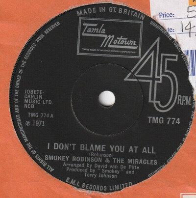 SMOKEY ROBINSON & THE MIRACLES I DON'T BLAME YOU AT ALL PLAYS GREAT