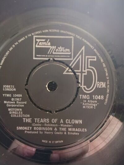 Smokey Robinson - The Tracks Of My Tears / Tears Of A Clown -UK 45 - Ex-TMG 1048