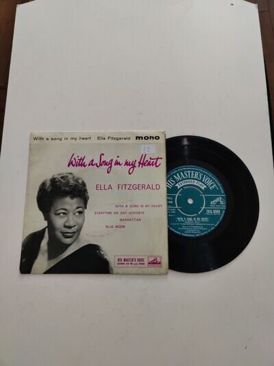 Ella fitzgerald with a song in my heart 7" ep vinyl record lovely condition