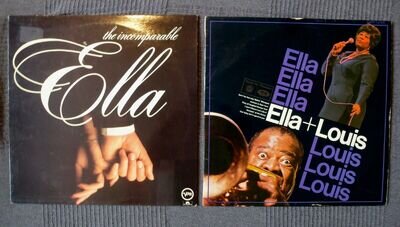 2 x Ella Fitzgerald Louis Armstrong 12" vinyl records the incomparable Verve