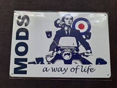 Mods A Way Of Life Metal Sign Plaque Ska/Mods Etc Poster Retro Garage FREE P&P