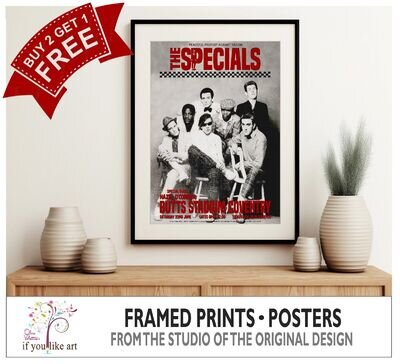 The Specials Final Coventry 1981 Concert Poster Three FRAMED PRINTS Options