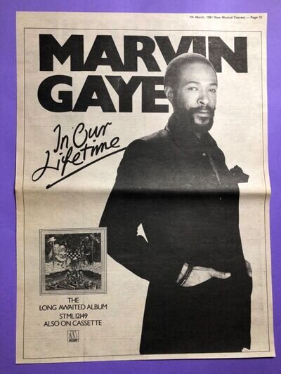 Marvin Gaye In Our Lifetime 1981 Music Press Advert - Poster Size