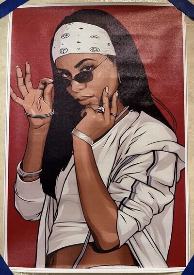 Aaliyah Poster Wall Art Canvas Poster 12” X 18” Music Poster ✅ Unframed ✅ New