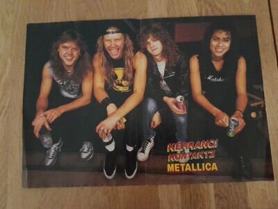 Metallica / Lee Aaron Poster 1980's 432mm x 297mm Metal Hammer Magazine