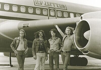 Led Zeppelin Aeroplane large fabric poster / flag 1100mm x 750mm