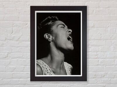 Billie Holiday 1948  Art Print Poster Wall Art Jazz Singer / Available Framed