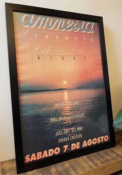 Cafe Del Mar Night at Amnesia Ibiza 1993 Flyer Poster (A2)