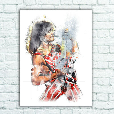 Eddie Van Halen Abstract Poster 3 Sizes