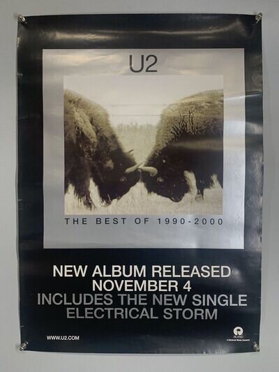 U2 Poster Bono Rare Original Island Promo The Best Of New Album 1990-2000