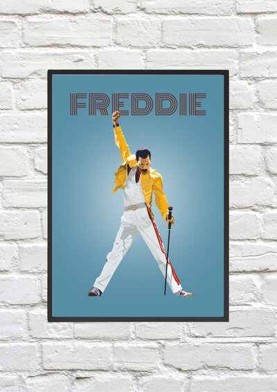 Freddie Mercury Poster - Queen Wall Art Print A5 A4 & A3 80s Music 70s Music Art