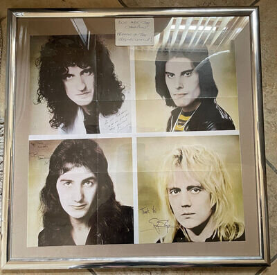 QUEEN * WE ARE THE CHAMPIONS FRAMED DISPLAY * THE ORIGINAL LINE UP FREE UK P&P