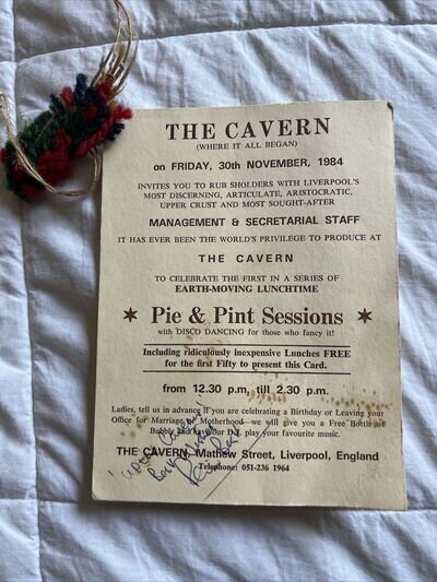 Original piece of the 1960’s Cavern Club carpet and Pete Best signed autograph