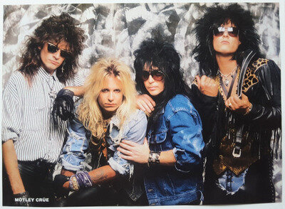 MOTLEY CRUE NIKKI VINCE TOMMY MICK / GREAT WHITE MAGAZINE PINUP POSTER CLIPPING