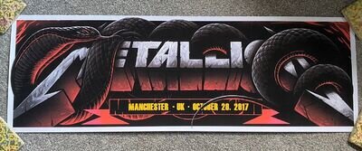 RARE Metallica Tour Poster - Manchester 28th October 2017 Reproduction