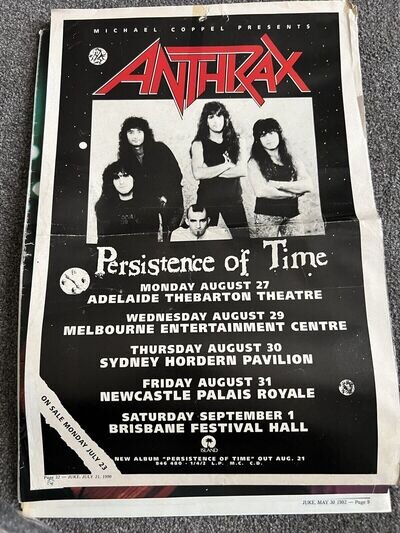 Anthrax Rare Australia Poster