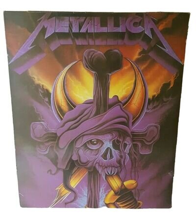 Vintage Metallica Poster Concert Metal Band Tour Black Album Skull Sword 80s 90s