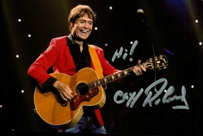 Sir Cliff Richard Hand Signed 6x4 Photo Summer Holiday Rock Pop Autograph + COA