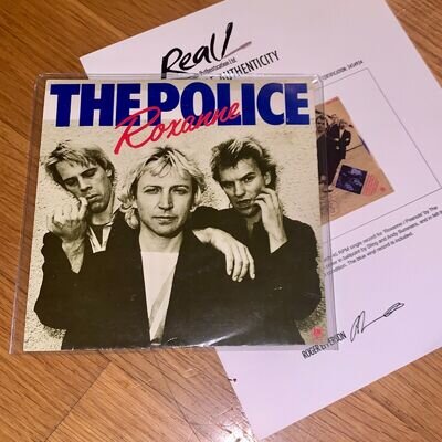 The Police 45 Record Roxanne Sting Band Signed Autograph Roger Epperson LOA