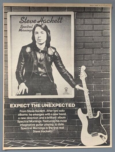 GENESIS STEVE HACKETT 1979 original POSTER ADVERT SPECTRAL MORNINGS Charisma