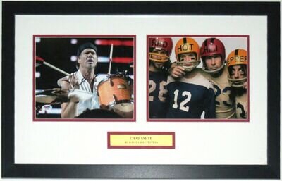 Chad Smith Autographed Red Hot Chili Peppers 8x10 Photo PSA DNA COA Framed Plate