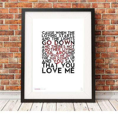 FLEETWOOD MAC ❤ Say You Love Me - song lyrics poster art Limited Edition Print