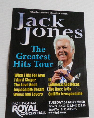 JACK JONES AUTOGRAPHED TOUR FLYER