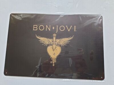 Bon Jovi Metal Sign Plaque American Rock Band FREE P&P