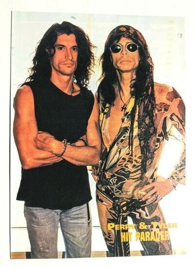 AEROSMITH / STEVEN TYLER & JOE PERRY MAGAZINE FULL PAGE PINUP POSTER CLIPPING 2