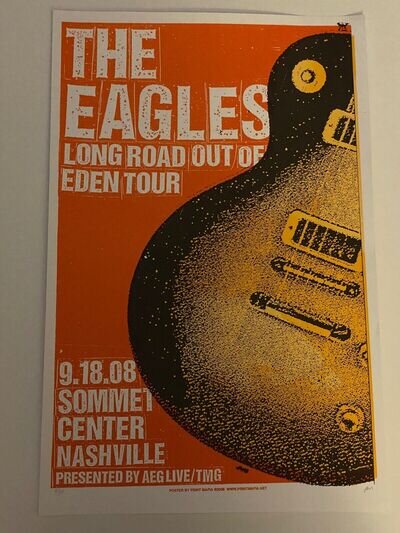 The Eagles Sommet Nashville Signed /55 Original Concert Poster