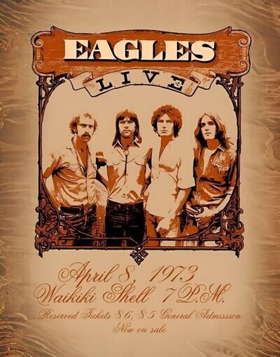 Eagles 13" x 19" Re-Print Music Concert Poster