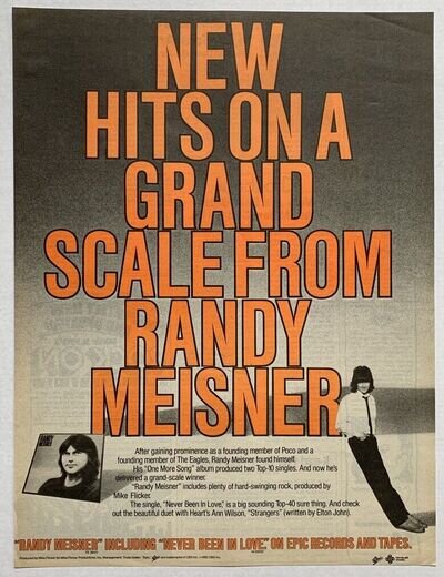 RANDY MEISNER EAGLES 1978 vintage POSTER ADVERT