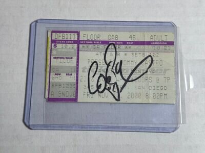 RARE COCO MONTOYA Autographed Ticket Stub ( W/ Tommy Castro) 11/7/2000 Auto