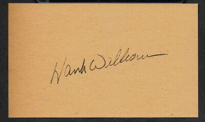 Hank Williams Sr. Autograph Reprint On Old 3x5 Card