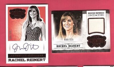 RACHEL REINERT AUTOGRAPH WORN MEMORABILIA RELIC SWATCH CARD PANINI COUNTRY MUSIC