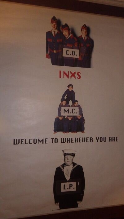 40x60" HUGE SUBWAY POSTER~INXS 1992 Welcome To Wherever You Are Album CD/MC/LP~