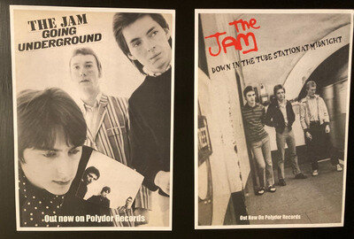 The Jam posters x 2 - Going Underground & Tube Station new reprint large A2 size