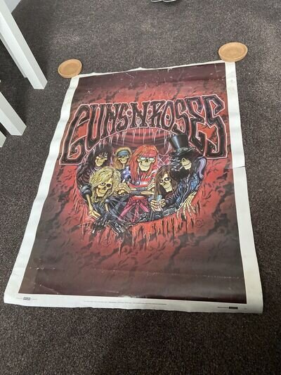 Guns N’ Roses Poster Original 1992 Small Rip Left Middle Check￼ ￼￼￼￼￼￼ Pic￼