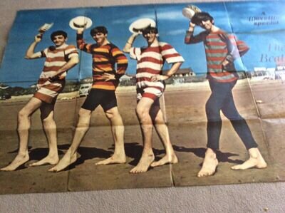 vintage beatles poster 39.5”x60”