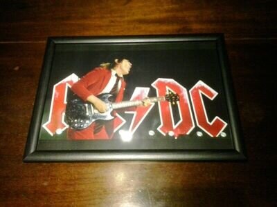 ACDC framed A3 size poster in black wood frame & PVC glazed - gift idea -AC/DC