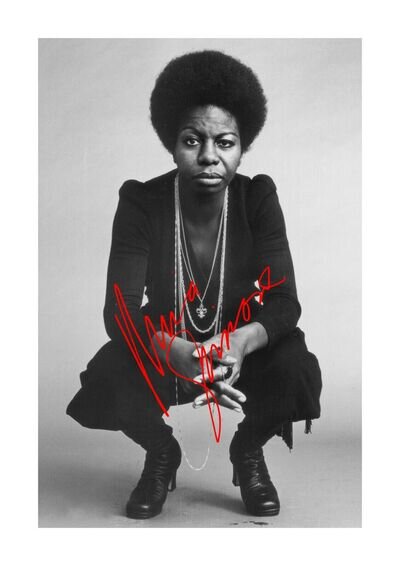 Nina Simone 2 A4 reproduction autograph picture poster choice of frame