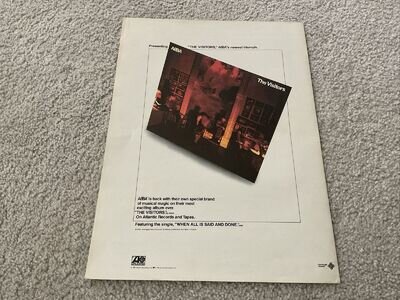 ABBA 1981 THE VISITORS LP ORIGINAL PRINT PROMO POSTER TYPE AD ATLANTIC RECORDS