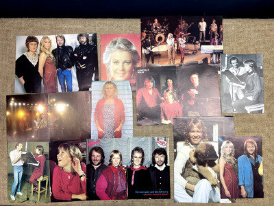 VINTAGE ABBA MAGAZINE CUT OUTS & POSTERS VARIOUS MEMORABILIA COLLECTIBLE