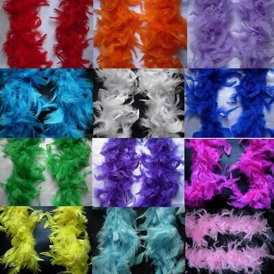 Feather Boa Party Christmas Tree Decoration Strip Xmas Ribbon Garlands 2M