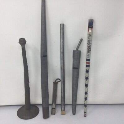 Collection Of 6 Antique Musical Flutes