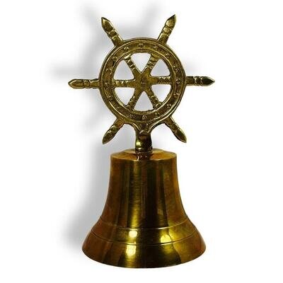 Vintage Brass Bell Ship's Wheel Penco Industries Beach Nautical Home Decor